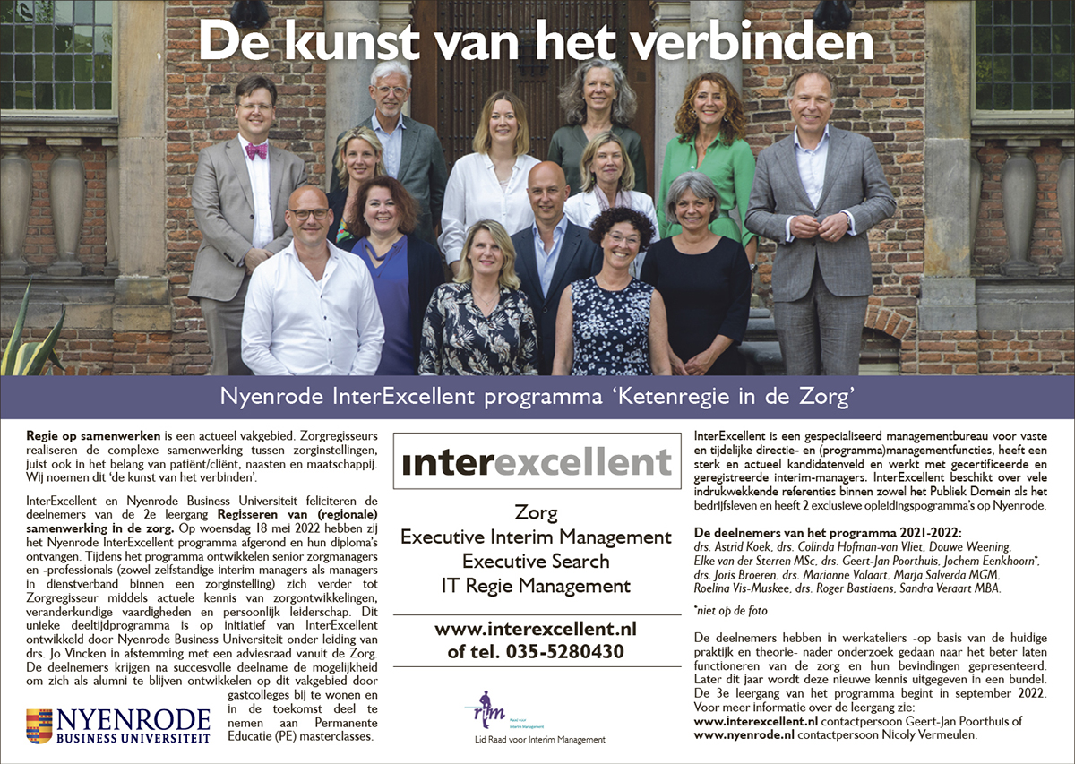 Adv Ketenregie in de Zorg_FD 2022 FD adv 2e leergang ketenregie in de zorg 2022 nyenrode